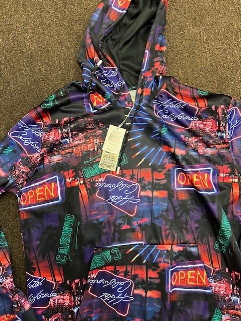 FRESH Mens Printed Hoodie Closeout.  60,000 pcs. EXW New York $2.95 pc.