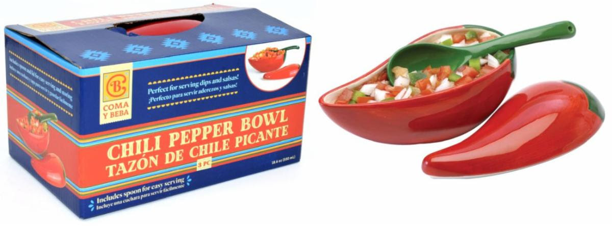 Prepworks by Progressive Salsa Bowl with Spoon - Great for Homemade Salsa and Pico De Gallo, Dips, Party foods, Condiments, Sauces and Toppings