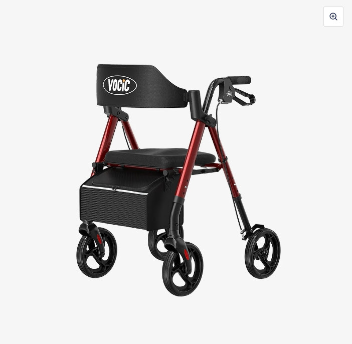 VOCIC Customer Return Lightweight 4-Wheel Foldable Rollator Walker With Seat,.  1600 Units. EXW Los Angeles $20.00 Unit.