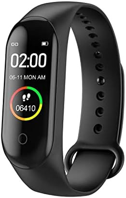 M4 Smart Band Fitness Tracker Sport Bracelet Pedometer Heart Rate Blood Pressure Bluetooth Health Wirstband Waterproof Smartband (Black)