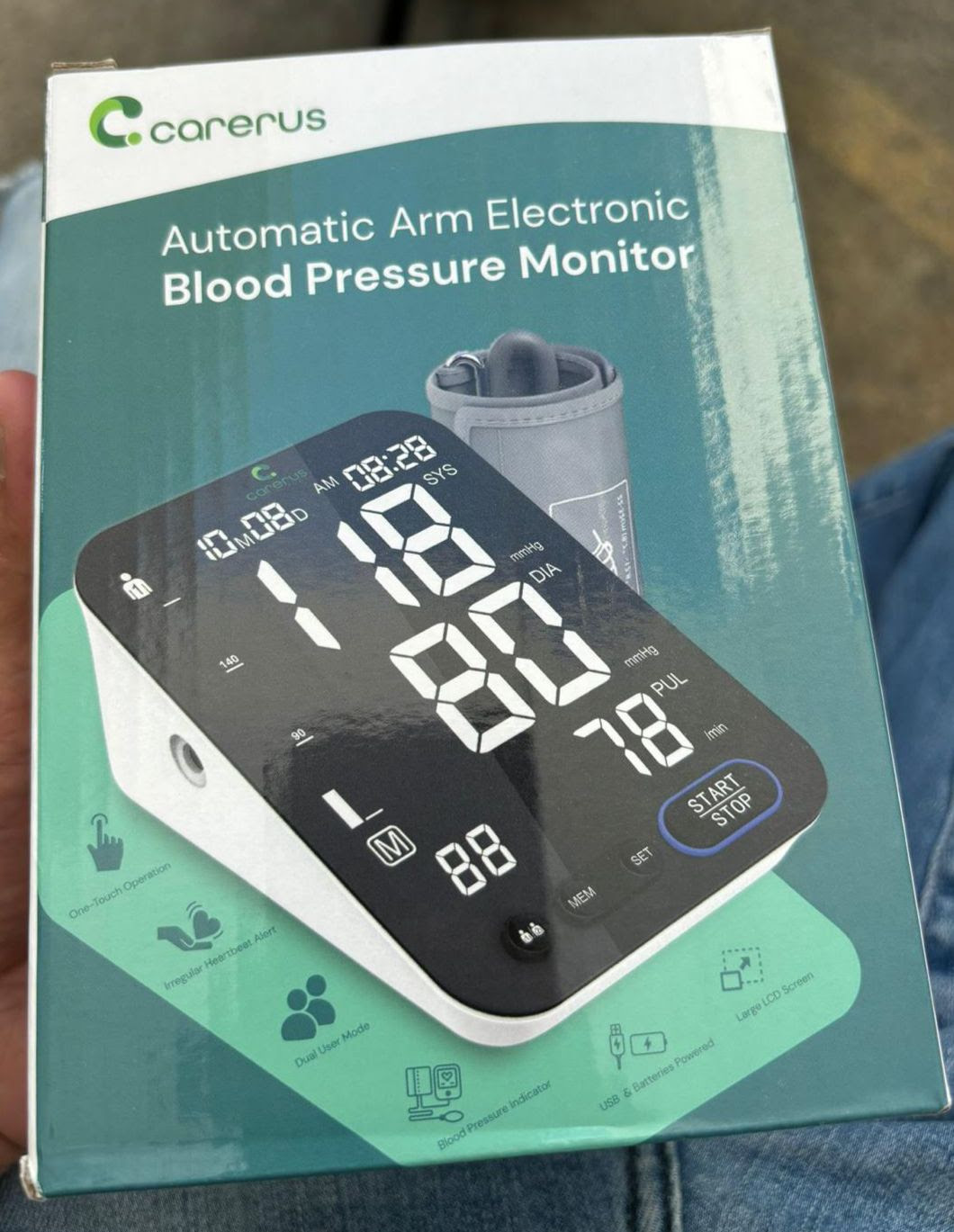 CARERUS Automatic Arm Electronic Blood Pressure Monitor.  600 Units. EXW Los Angeles $11.75 Unit.