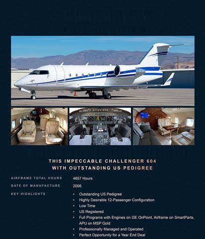 THIS EMPECCABLE CHALLENGER 60 WITH OUTSTANDING US PEDIGREE