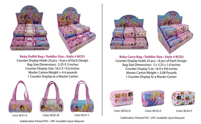 Licensed Fairytale Princess Bags. 1782 Bags, EXW Los Angeles ONLY $2.25 Bag.