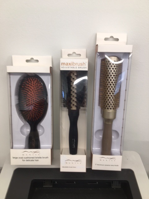 MAXIUS HAIR BRUSHES and 3 PC. COMB SET