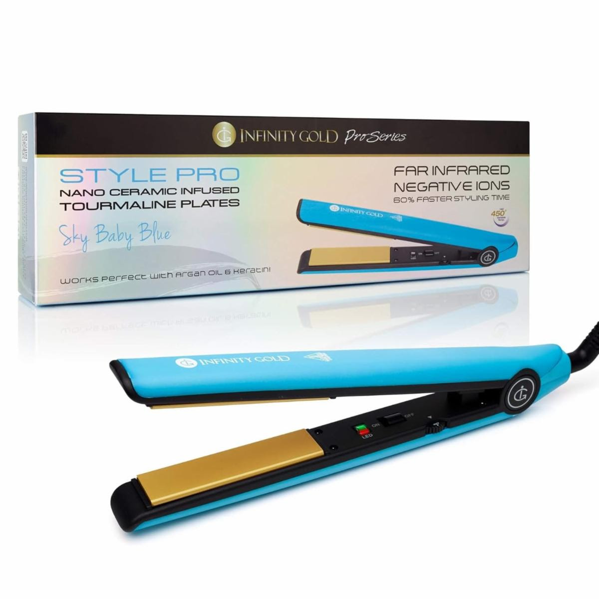 Infinity Gold Pro Series Ionic Ceramic Hair Straightening Flat Irons 