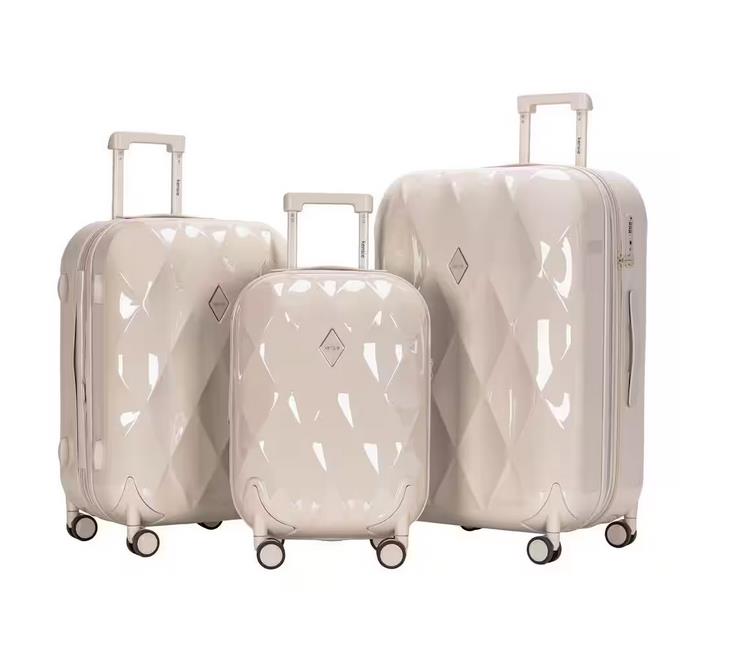 Kensie 3-Piece Expandable ABS/PC Hardside Luggage Set with 360° Spinner Wheels