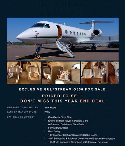 YEAR END DEAL – G550 For Sale