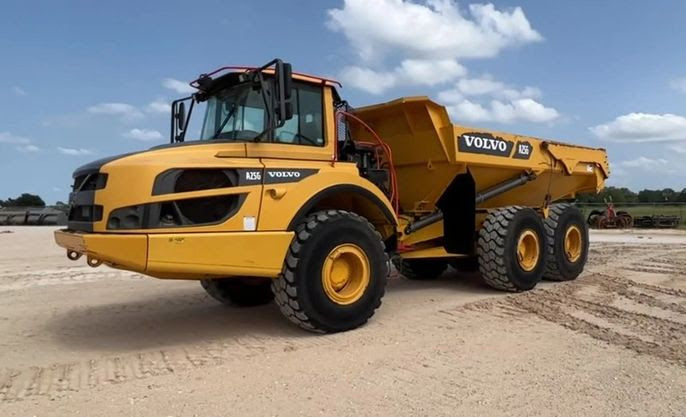 Pair of 2020 Volvo A25G Off Road Trucks w/ tailgates, Low hours!