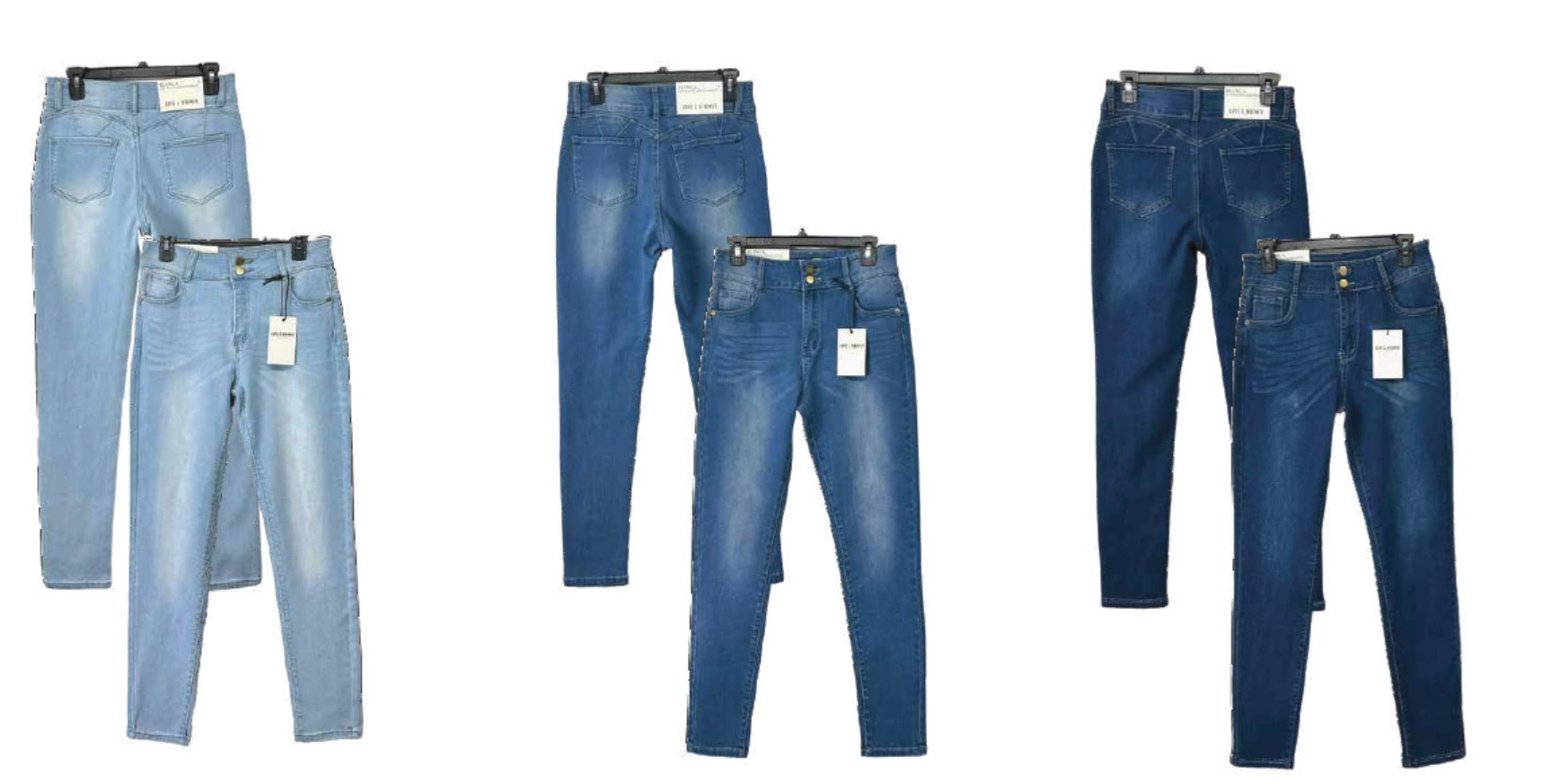 Junior Stretch Denim Jeans, 30,695 Pairs. EXW Los Angeles $4.50 Pair.