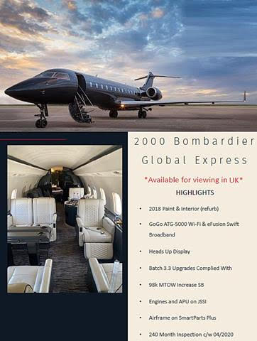 2000 BOMBARDIER GLOBAL EXPRESS