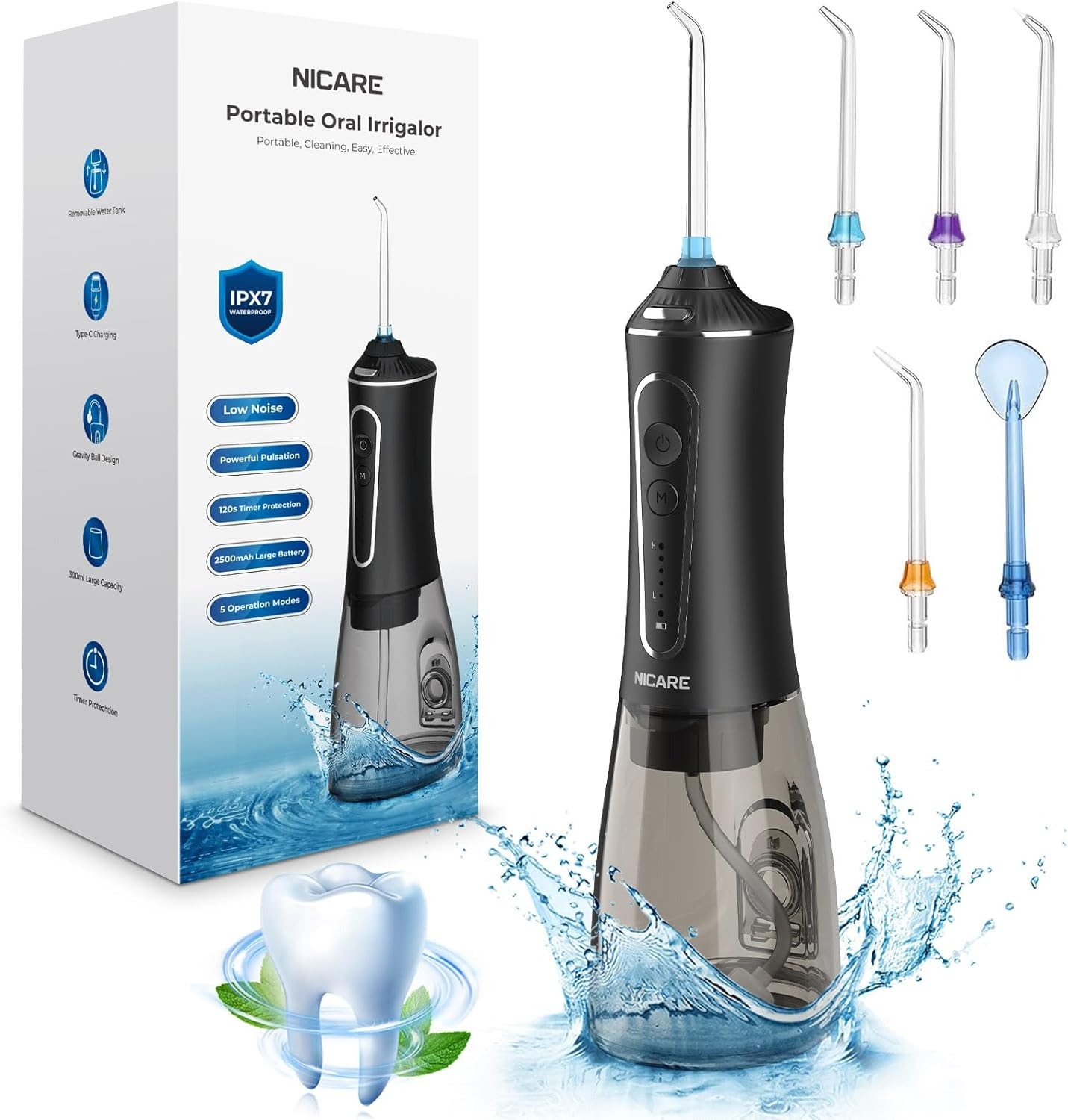 NICARE Cordless Water Flosser. 500 Units. EXW Los Angeles $9.50 Unit. Retail $24.98