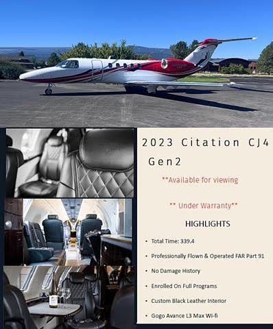 2023 CITATION CJ4 GEN 2