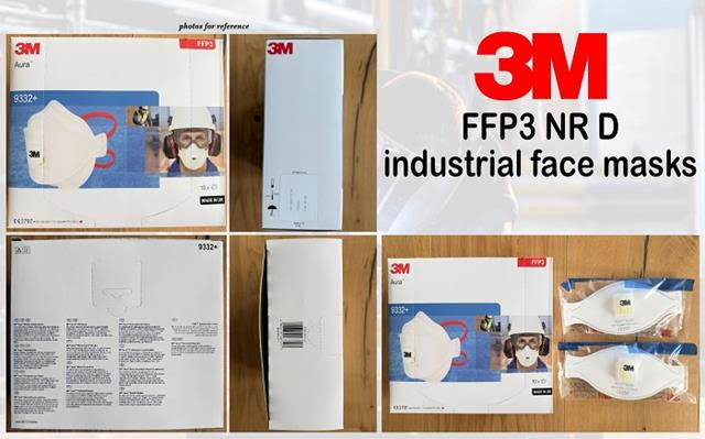 3M Aura 9332+ industrial masks: class FFP3 NR D Europe