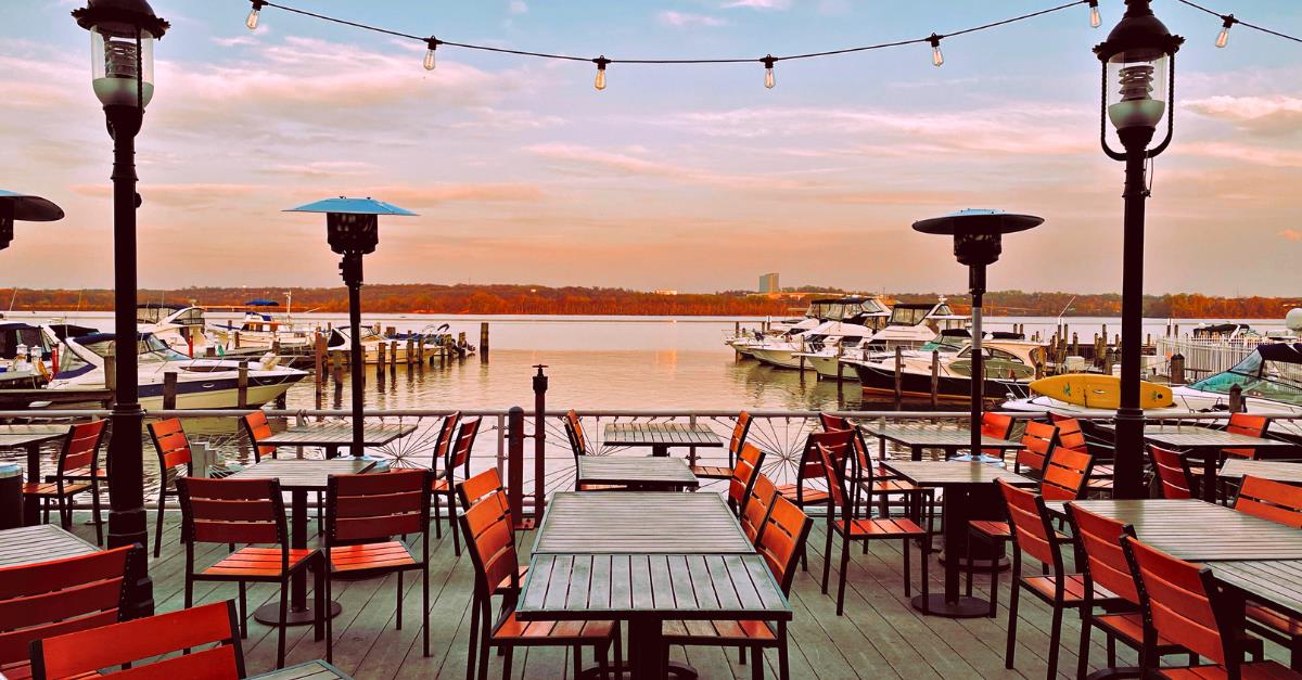 Vibrant Waterfront Dining Destination with Boat Docks