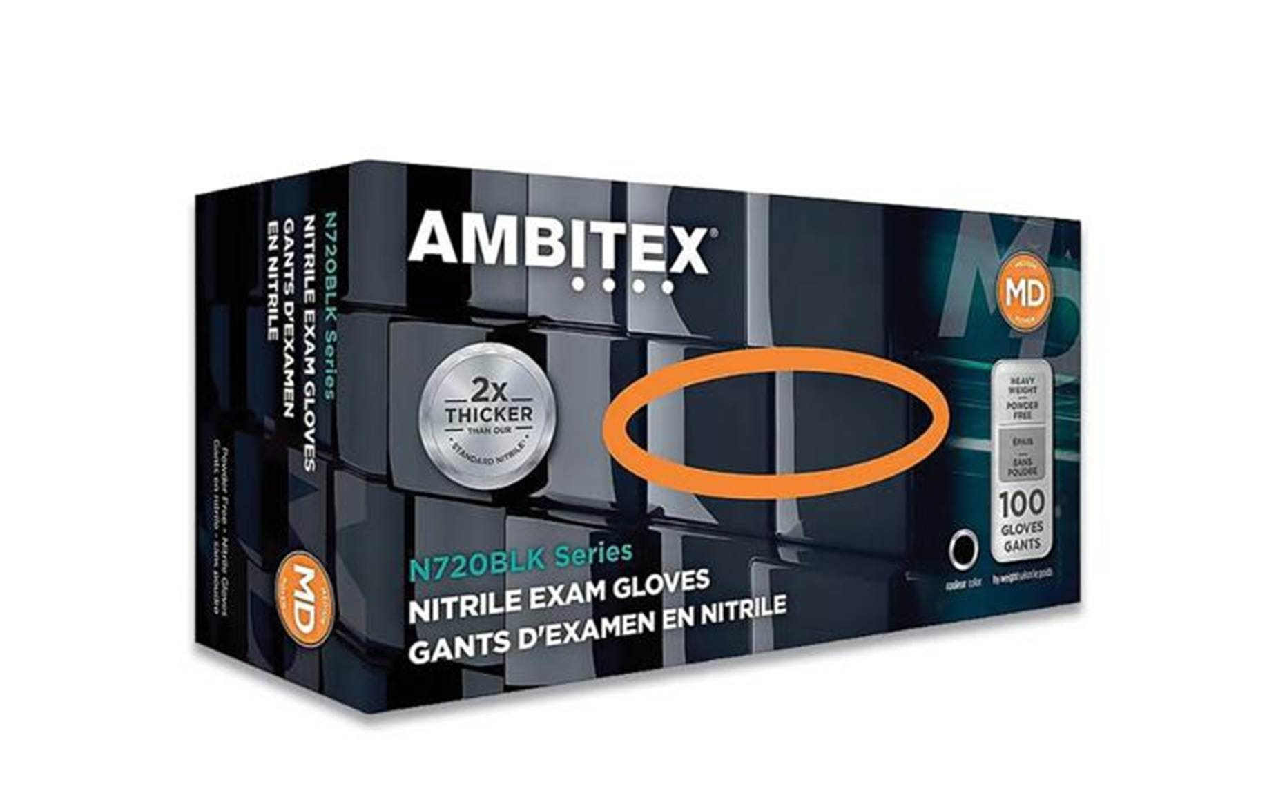 AMBITEX 6 mil N720 Powder-Free Nitrile Gloves. 5200 Boxes. 