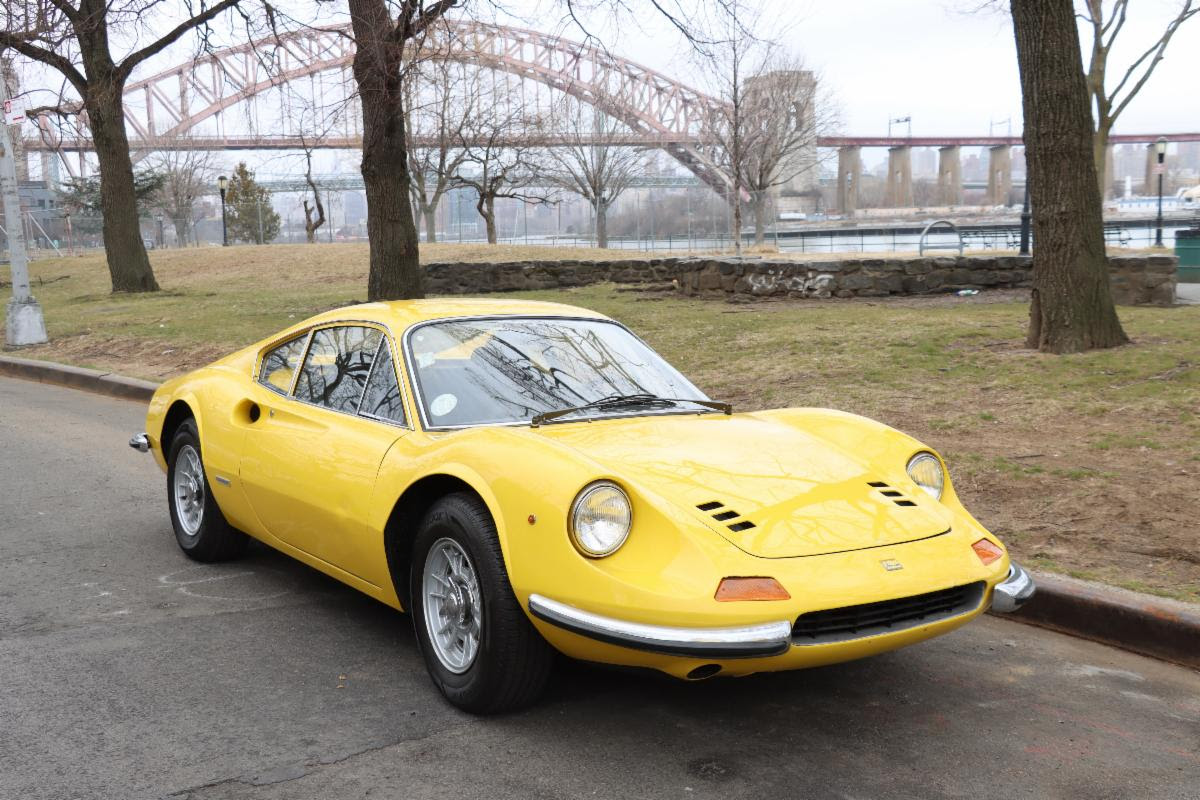 Rare 1970 Ferrari Dino 246 GT L-Series by Scaglietti: One of 357 Built and a Factory Giallo Fly (Yellow) Example