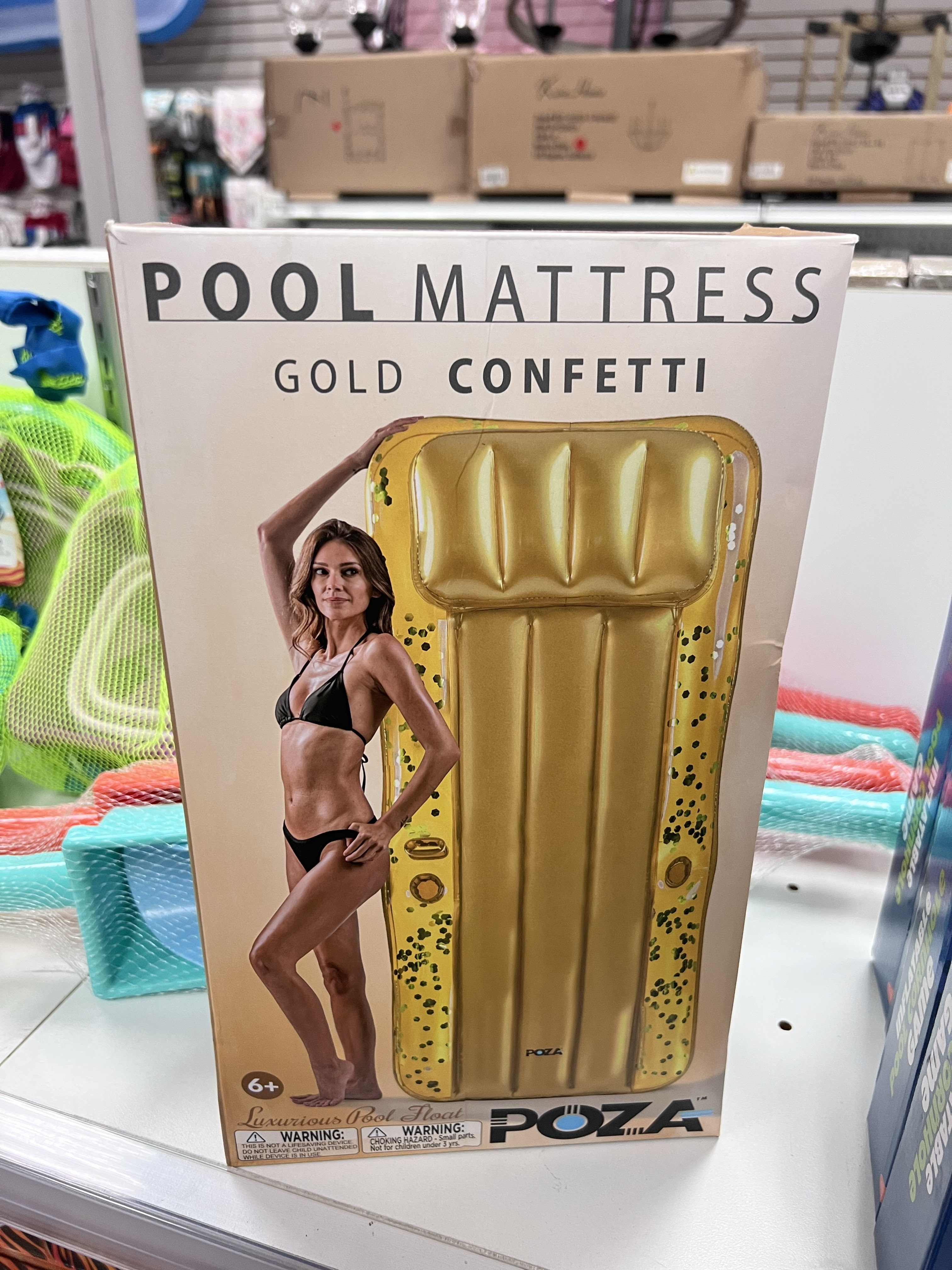 POZA Inflatable Tanning Pool Lounger Float with 2 Built in Cup Holders and & 1 Phone Holder