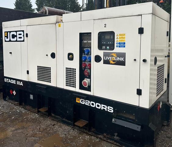  2019, G200RS JCB, 200 Kva J Deere/Stamford, Stage-III-A, Acoustic Generator (Rental Specs).