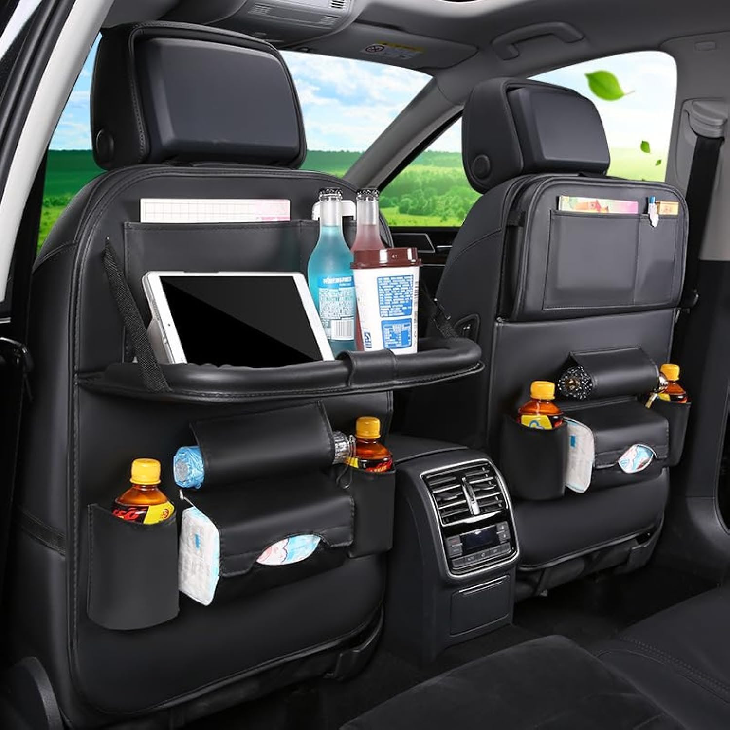 Foldable Multifunctional Leather Car Backseat Organizer. 2000 Units.