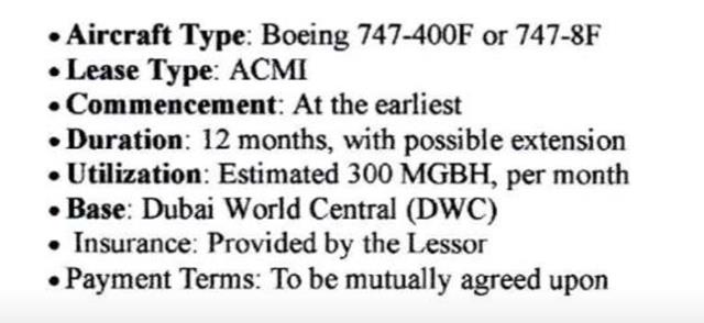 LOI received  the company is looking for : 
