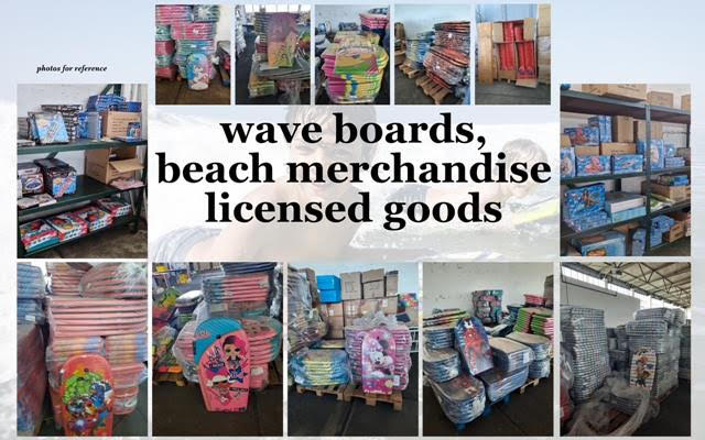 Full warehouse stocklot of beach merch Europe