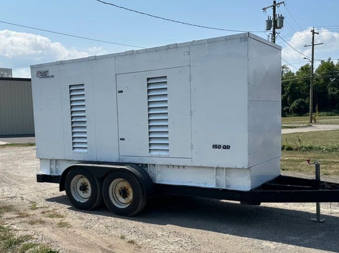 For sale   Elliot Power Systems 150KW Trailer Mounted Generator w/Deutz Diesel