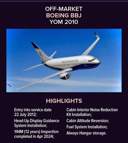 Off-Market - 2010 Boeing BBJ
