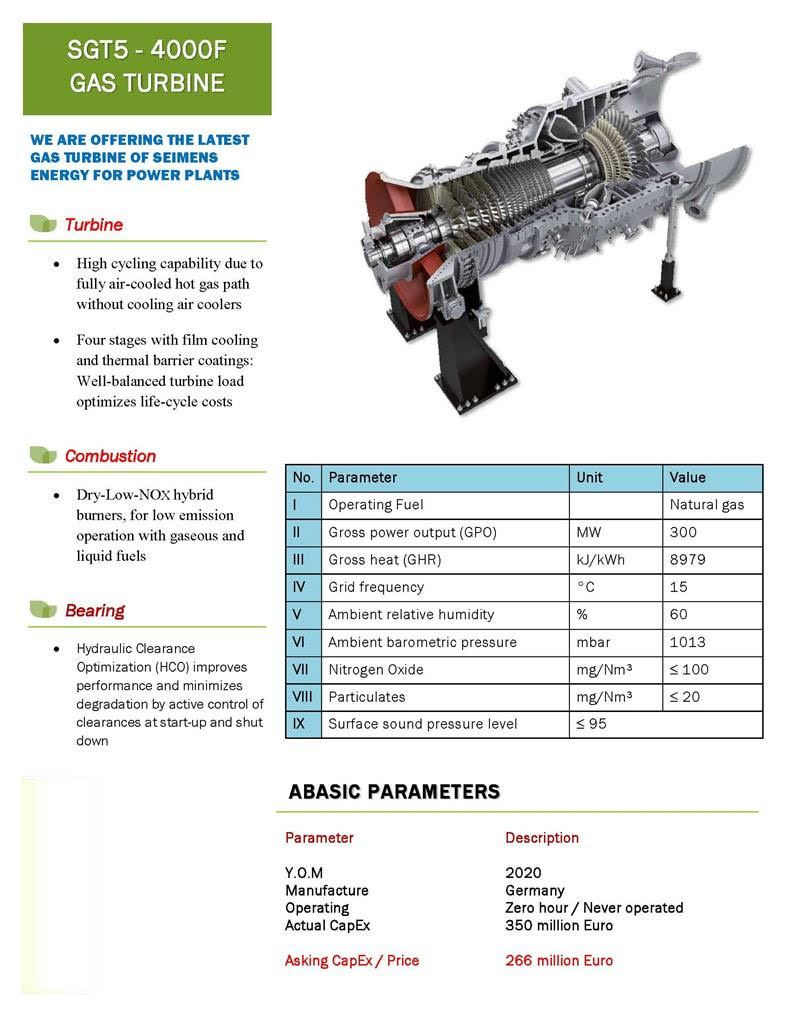 gas turbun SGT5 -4000F