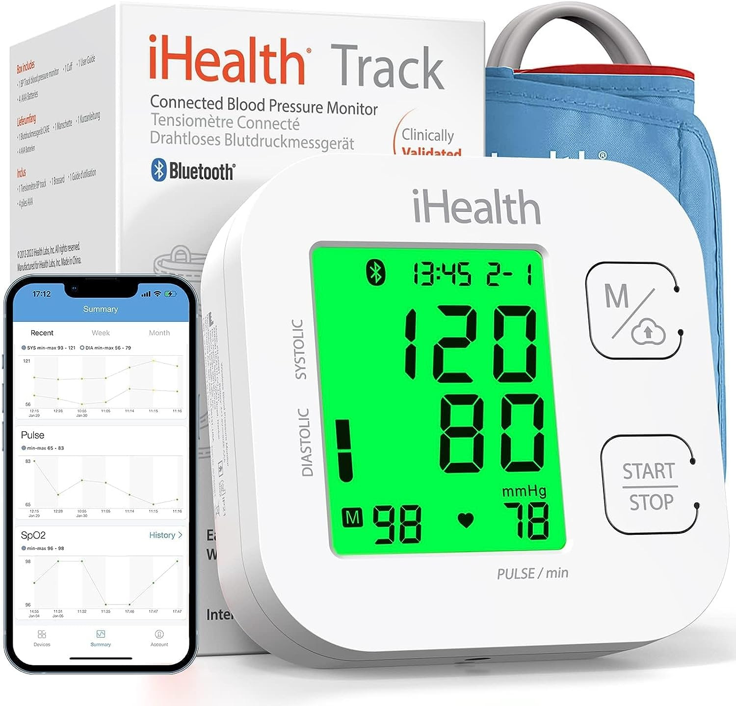 iHealth Track Smart Upper Arm Blood Pressure Monitor.  1014 Units. EXW Los Angeles $9.95 Unit. Original retail $49.98 (On sale now $39.98)