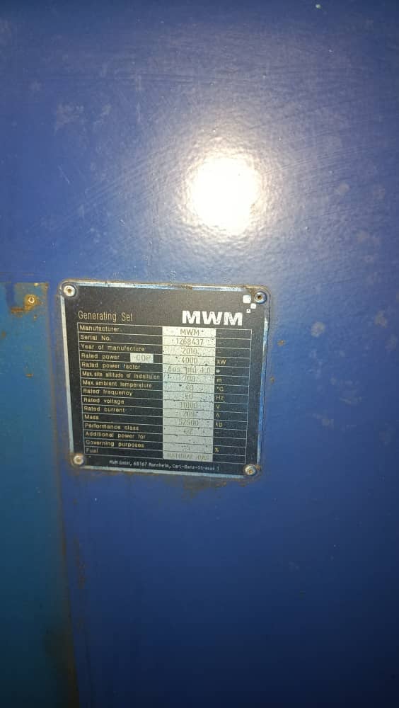 56 MW MWM Gas power plant sale