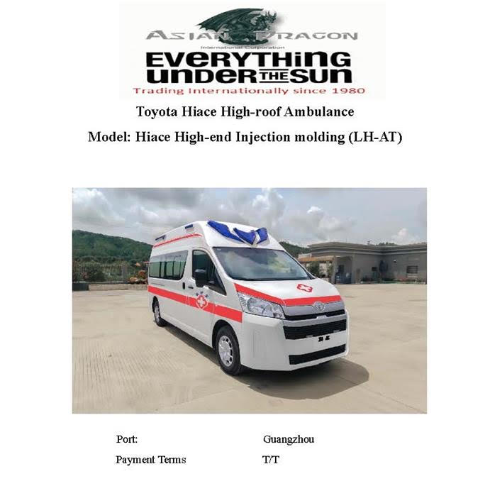 PLEASE CHECK THE ATTACHMENT FOR TOYOTA HAICE AMBULANCE 2026 MODEL. 